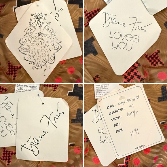 Vintage Designer Diane Freis NWT Jacket and Skirt Set Bold Abstract Print 80s - Picture 5 of 13